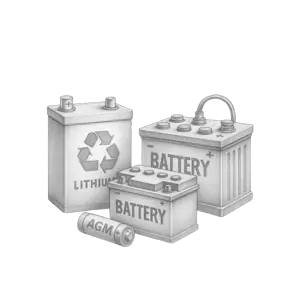 Baterije i akumulatori za skladištenje energije, uključujući litijumske baterije, akumulatore za industrijske sisteme i automobile, kao i rešenja za obnovljive izvore energije.