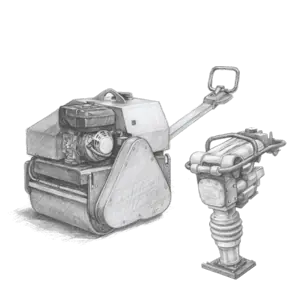 Mašine za sabijanje tla koriste se za kompresiju i stabilizaciju zemljišta na gradilištima. Potkategorije: vibro ploče, vibro žabe.