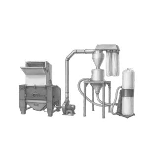 Mašine za reciklažu, uključujući drobilice, prese, i separatora za proces reciklaže plastičnih, metalnih i papirnih materijala u industrijskim i ekološkim sistemima.