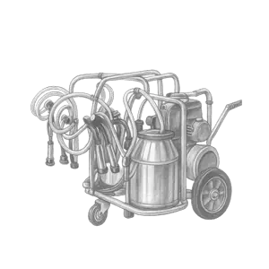 Oprema za mlekare uključujući mašine za pasterizaciju, pakovanje mleka, centrifuge za odvajanje mlečne pavlake i druge uređaje za preradu mlečnih proizvoda.